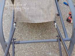 How To Repair Sling Chairs Chaises Queen Bee Of Honey Dos In 2020 Outdoor Sling Chair Sling Chair Lounge Chair Outdoor