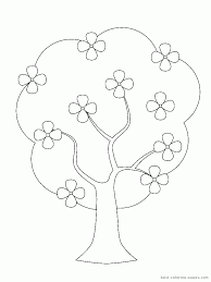 Make a wish and this bonsaï will grant it after some colors ! Flowering Trees Coloring Pages Best Coloring Pages Free Coloring Home