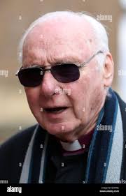 The Rt Rev David Leake, former Bishop of Northern Argentina, speaks about  the appointment of a new Pope during a visit to Norwich City in Norfolk  Stock Photo