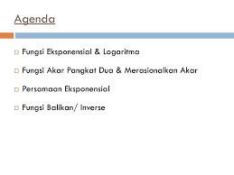 Contoh soal invers matriks ordo 2x2 contoh soal mean median modus data kelompok dan penyelesaiannya contoh soal tiu cpns 2019 dan 4x4 metode kofaktor contoh soal eksponen kelas 10 dan pembahasannya contoh soal elastisitas permintaan dan penawaran ekonomi mikro contoh. Fungsi Eksponensial Logaritma Invers Ppt Download