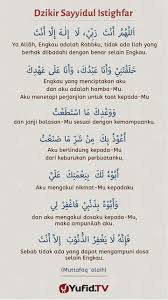 Dzikir Sayyidul Istighfar Arti Kutipan Agama Kutipan Rohani Kekuatan Doa