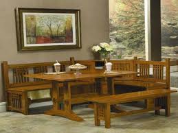 comfortable kitchen table with bench