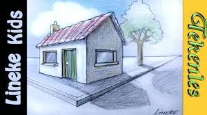 3d Tekenen Teken Huis In Perspectief In Stappen Voor Beginners Youtube Huis Tekenen 3d Tekeningen Perspectief Tekening