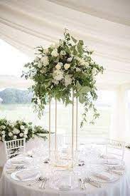 Modern Rectangle Stand Metal White Geometric Vase Metal Frame Tall Stand Four Rod S Tall Wedding Centerpieces Wedding Centerpieces Wedding Table Centerpieces