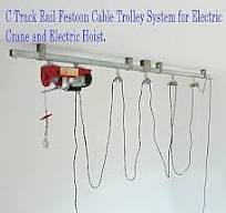 Amazon.com: SKTREX Cable Trolley for Electric Hoist Cable,C Track Rail  Festoon Cable Trolley System for Electric Crane and Electric Hoist for  Unistrut ...