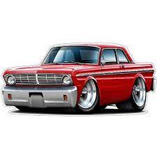 1965 Ford Falcon 260 Cartoon Car Officially Licensed Ford Wall Graphic 24 X 48 4ft Long Decal Sticker Man Cav Cool Car Drawings Car Cartoon Classic Car Decal