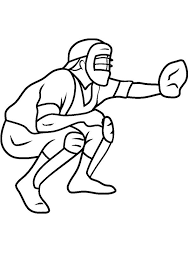 Catcher Of Base Ball Coloring Page In 2020 Baseball Coloring Pages Sports Coloring Pages Coloring Pages