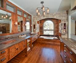 Rustic bathroom decor ideas rustic modern bathroom (via: Rustic Industrial Master Bath Dorian Dehaan Interior Design