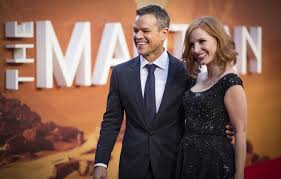 A return to cannes made matt damon misty. Wallpaper Actors Matt Damon Film Presentation Matt Damon Jessica Chastain Jessica Chastain Martian The Martian Images For Desktop Section Filmy Download