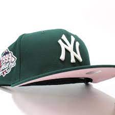 Newyorkyankees 1999 World Series 59fifty Fitted Neweracap In Dark Green Pinkbottom Ecapcity Https Www Ecapc Fitted Hats Hats For Men Custom Fitted Hats