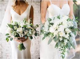 White flower wedding bouquets, perfect for those of you who want the feel of white where the color white symbolizes purity in couple's love. 20 Elegant White And Greenery Wedding Bouquets Oh The Wedding Day Is Coming