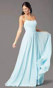 Long Chiffon Square Neck Prom Dress By Promgirl Prom Dresses Chiffon Prom Dress Formal Dresses Prom