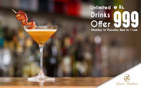 Unlimited Drinks Offer Bliss Bar For Rs 999 Only From Monday To Thursday 8 Pm To 11 Pm Gran Breakfast Cocktails Calgary Stampede Calgary Restaurants