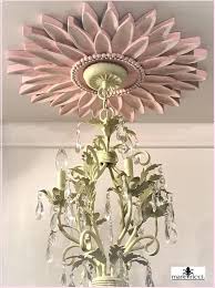 Pink Flower Decor Sunflower Ceiling Medallion Home And Etsy Flower Decorations Ceiling Medallions Girls Room Decor