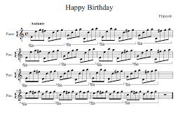 Happy birthday, also known as happy birthday to you, is a song that is traditionally sung to celebrate the anniversary of a person's birth. Flipsyde Happy Birthday Sheet Music For Piano Download Piano Easy Sku Pea0012948 At Note Store Com