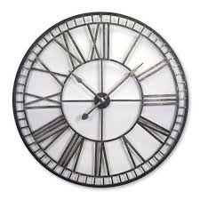 Black And Gold Wall Clock Melrose International Oversized Black And Gold Metal Wall Clock 66005 Roman Numeral Wall Clock Large Metal Wall Clock Wall Clock