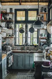 Looking to remodel your kitchen with a design thats modern or rustic. Old Crampy Rustic Kitchen With Small Window In A Tropical House Stock Photo Picture And Royalty Free Image Image 137753464