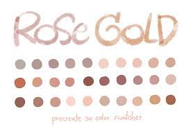 Consider pairing rose gold eyeglasses with browns, khakis, or grays. Rose Gold Procreate Color Palettes Grafik Von Wanida Toffy Creative Fabrica