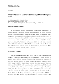 Oxford Advanced Learner S Dictionary Of Current English 7th Ed David Shaffer Academia Edu
