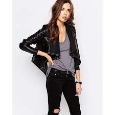 Muubaa Sabina Drape Leather Jacket Drape Front Jacket Leather Jacket Lambskin Leather Jacket