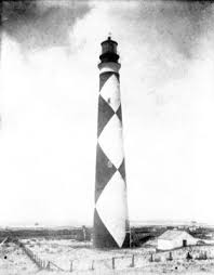 Black And White Lighthouse North Carolina N 86 1 16 Cape Lookout Lighthouse Ca 1900 North Carolina Lighthouses North Carolina Art Lighthouse