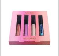 Foldable Cosmetic Lip Gloss packaging Boxes holds 4 bottles