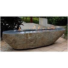 Choose from concrete, stainless steel, gfrc, & more. Elementi Long Granite Boulder Outdoor Firepit