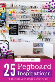 You can even frame the whole pegboard and then use smaller frames to section off groups of craft supplies. 25 Pegboard Inspirations To Organize Your Office