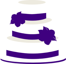 A white and gold wedding cake with figurines of the newlyweds flying on a magic carpet is 24. White And Purple Wedding Cake Clip Art At Clker Com Vector Clip Art Online Royalty Free Public Domain