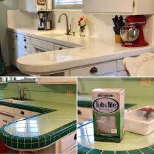 kitchen tile countertop refresh red