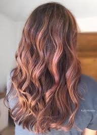 25 Best Hairstyle Ideas For Brown Hair With Highlights Light Brown Hair With Rose Gold Highlights Hair Color Rose Gold Hair Brown Hair With Highlights