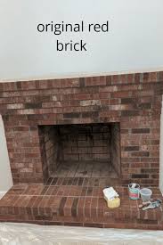 The fireplace we're whitewashing is unpainted brick. How To Whitewash Brick Fireplace With Chalk Paint Diy