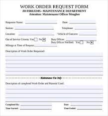 A work order form is a critical document for ensuring the full completion of services, but it also helps to facilitate communication. Free 9 Maintenance Work Order Samples In Pdf Ms Word