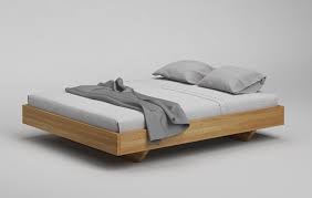 Schwebebett B33 Aus Eiche Massivholz Massivholzbett Frohraum Bett Minimalistisches Bett Bett Massivholz