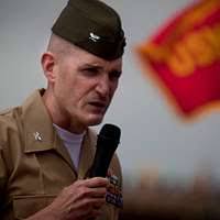 Colonel Jason Q. Bohm, the incoming commanding officer