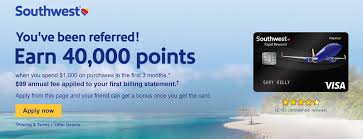 Chase southwest credit card sign in. Chase Southwest Premier Credit Card Referral 40 000 Bonus 6 000 Points After Card Member Anniversary 2x Points On Travel
