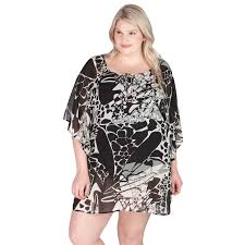 Black And White Beach Cover Up Plus Size Swim Cover Up Black And White Peppermint Bay Plus Size Fashion Tips Plus Size Fashion Plus Size Womens Clothing