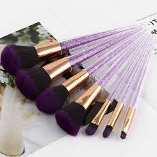 Vegan Gem Makeup Brushes Amethyst Set Pink Makeup Brush Unicorn Makeup Brushes Makeup Brush Set