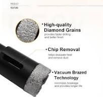 Vacuum Brazed Diamond Core Drill Bit Hole Saw Hole Cutter