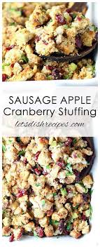 Wurst Apfel Und Cranberry Fullung Rezept Dieses Festliche Fullung Rezept Ist L Weihnachtsessen Stuffing Recipes For Thanksgiving Christmas Food Dinner Thanksgiving Food Sides