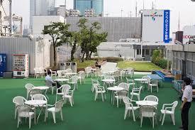 As you are elevated from the cement world we live in you arrive at level 3. Not Quite Madame Brussels Or Loof Supposedly A Rooftop Ba Flickr