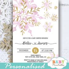 The adorable deer, florals, sparkly gold, and so much more! Winter Themed Baby Shower Invitations Online