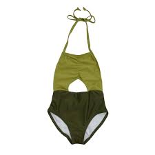 Girls' Olive Green One Piece Swimsuit | Presley Couture