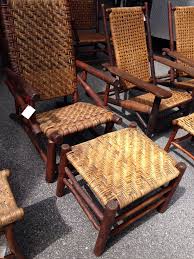 Old Hickory Prison Made Lean Back Chair With Matching Ottoman Available Christibys Sold Old Hickory Furniture Old Hickory Lodge Decor