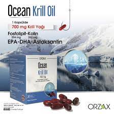 fosfolipit formda omega 3 icerigi ile ocean krill oil 700 mg krill yagi 294 mg fosfolipit 175 mg toplam omega 3 102 mg epa 60 mg dha 70 mcg astaksantin