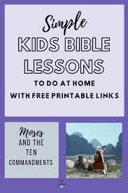 Printable list of 10 commandments. Simple Kids Bible Lesson The 10 Commandments Hislifelearner Com