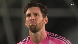 Lionel Messi face, after loosing the ball that led to Chicago fourth goal,  4-3 now