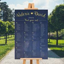 Alphabetical Wedding Seating Chart Sign Guest List Seat