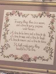 One nighters 33 bible verses cross stitch leaflet. Cross Stitch There Is A Season Bible Verse Enx0028