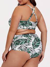 Sysea Plus Size Printed Women High Waist 2 Piece Swimwear Walmart Com Women S Plus Size Swimwear Swimwear Plus Size Swimwear